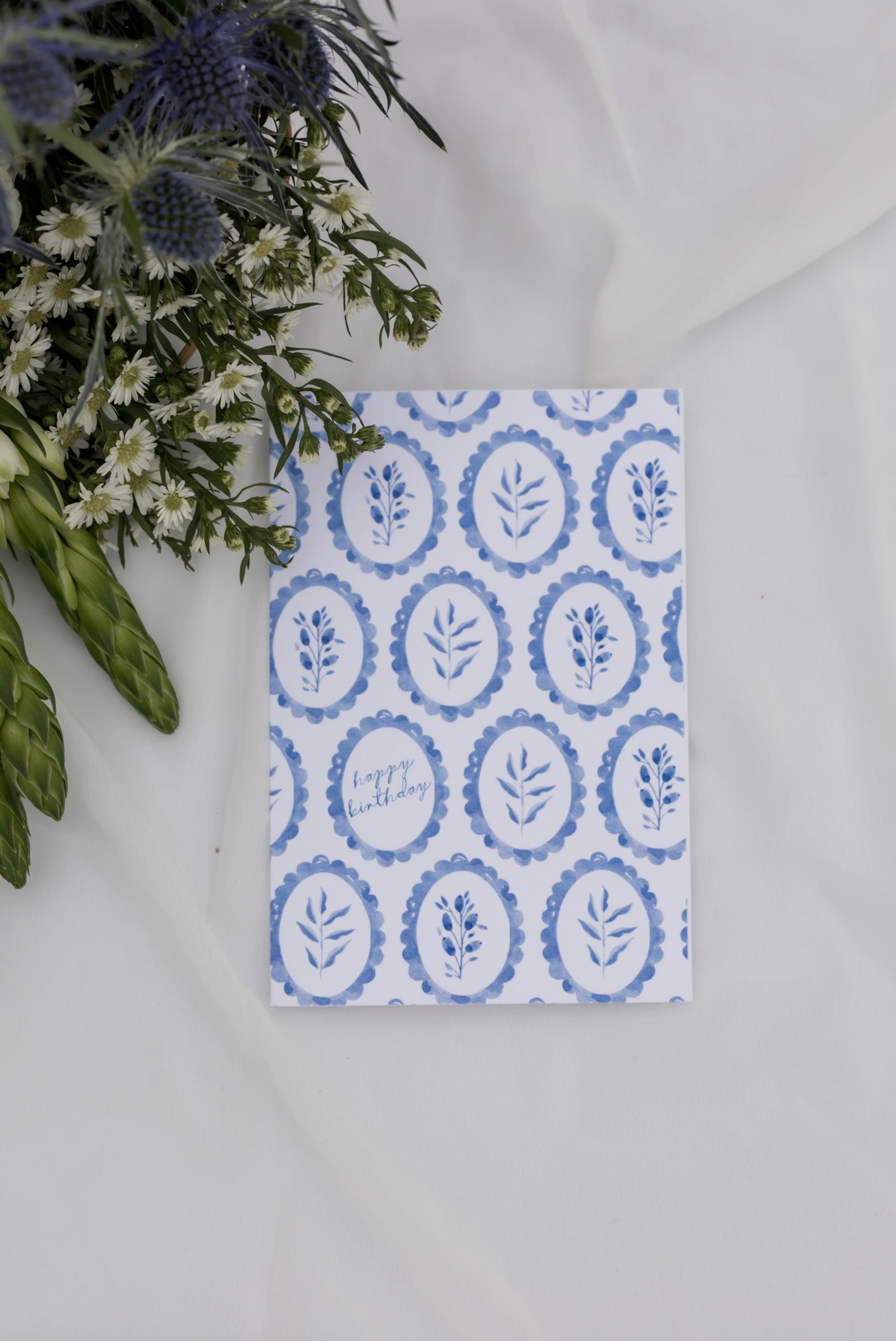 Happy Birthday Foliage Greeting Card