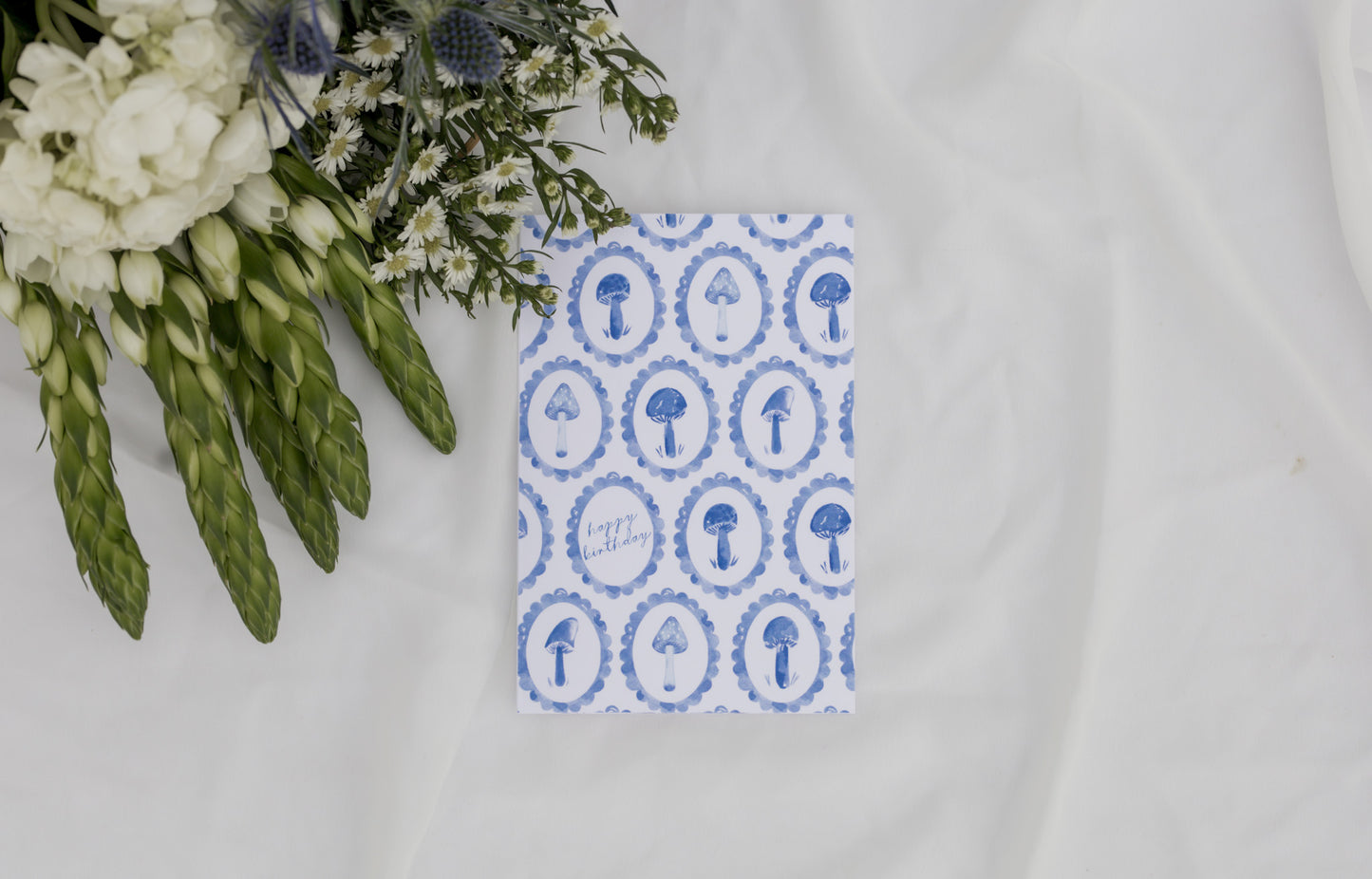 Field of Mushrooms Birthday Card