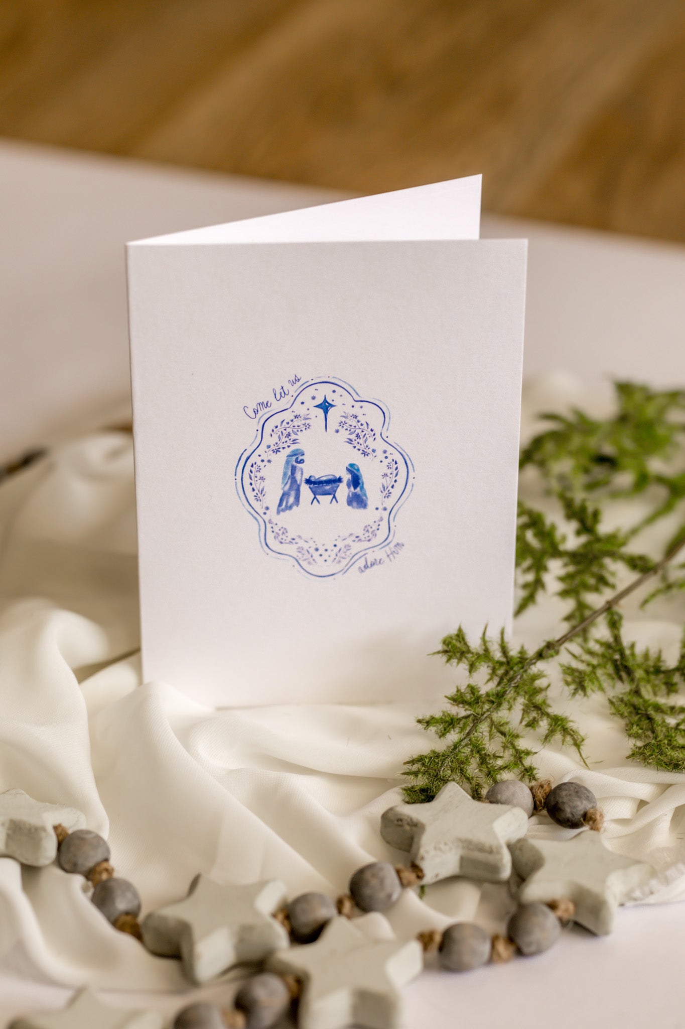 Come Let Us Adore Him Christmas Card