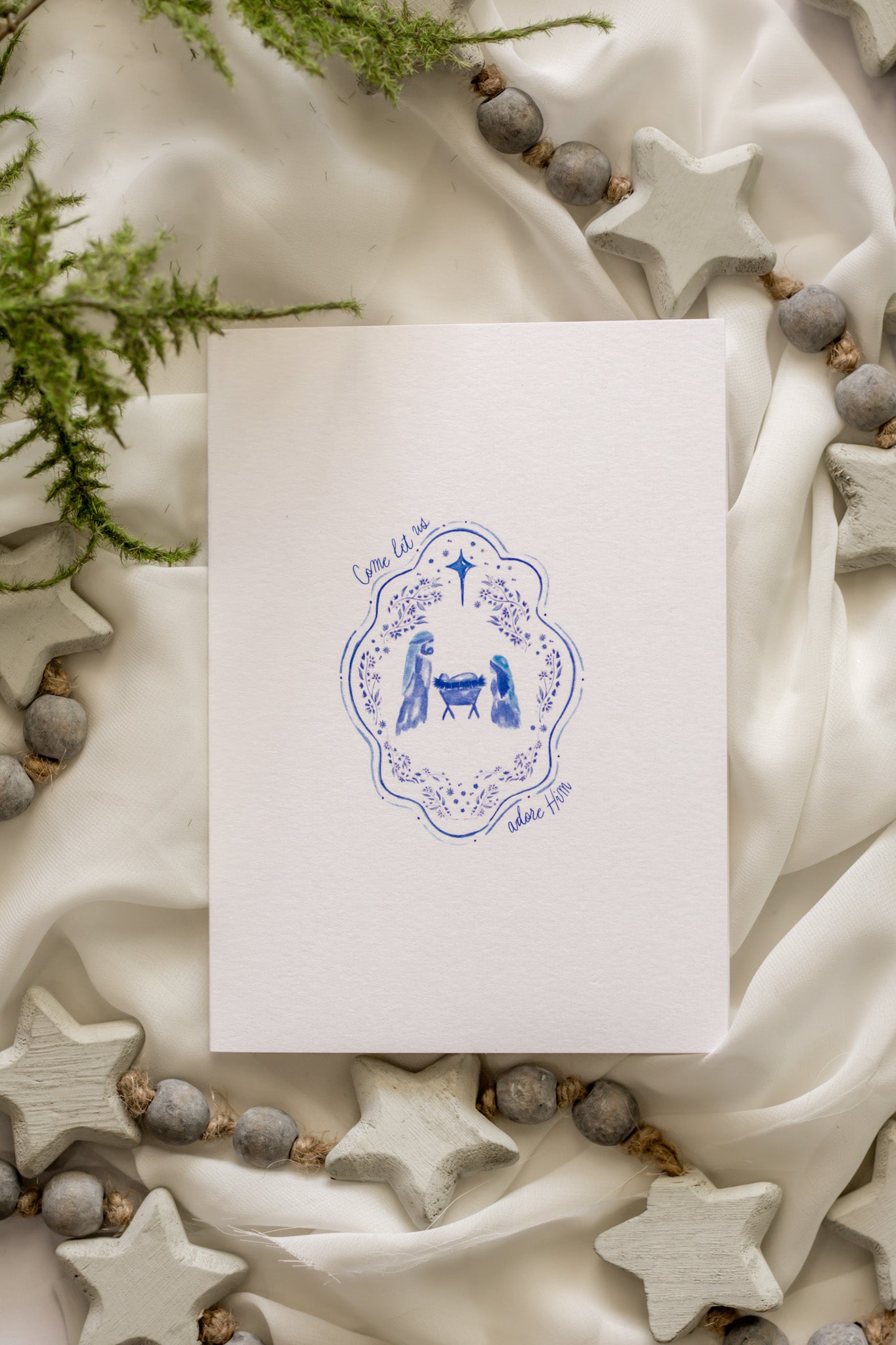 Come Let Us Adore Him Christmas Card