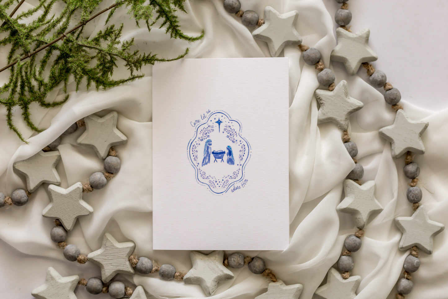 Come Let Us Adore Him Christmas Card