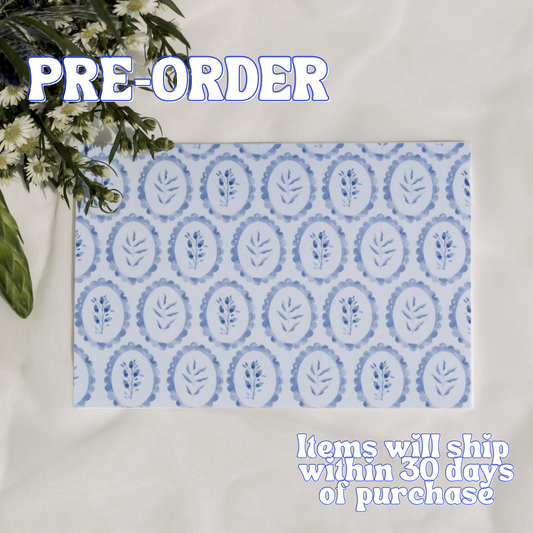 Blue Foliage Greeting Card