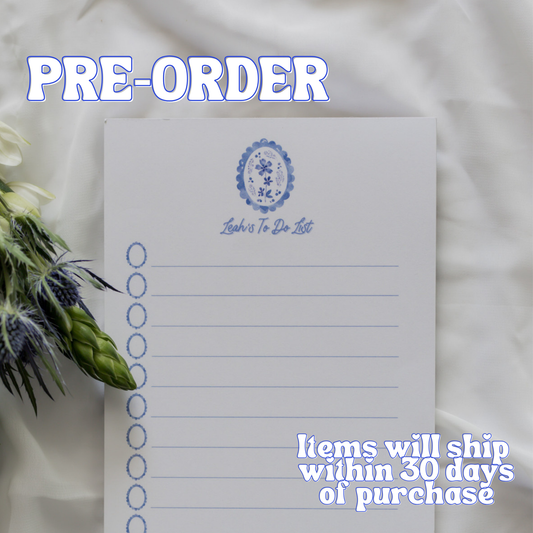 Blue Heirloom Notepad